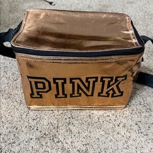 PINK Victoria's Secret Metallic Copper Cosmetic Bag